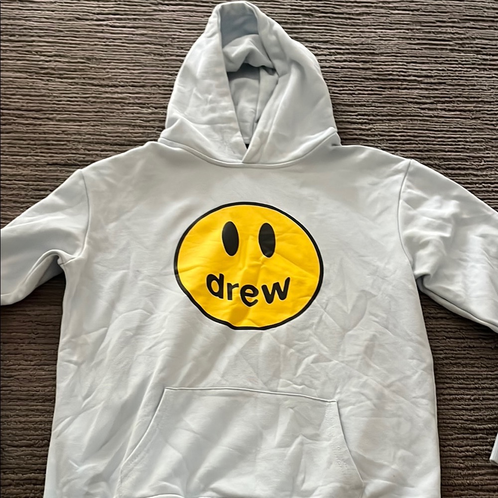 DREW White and Yellow Smiley Sweatshirt